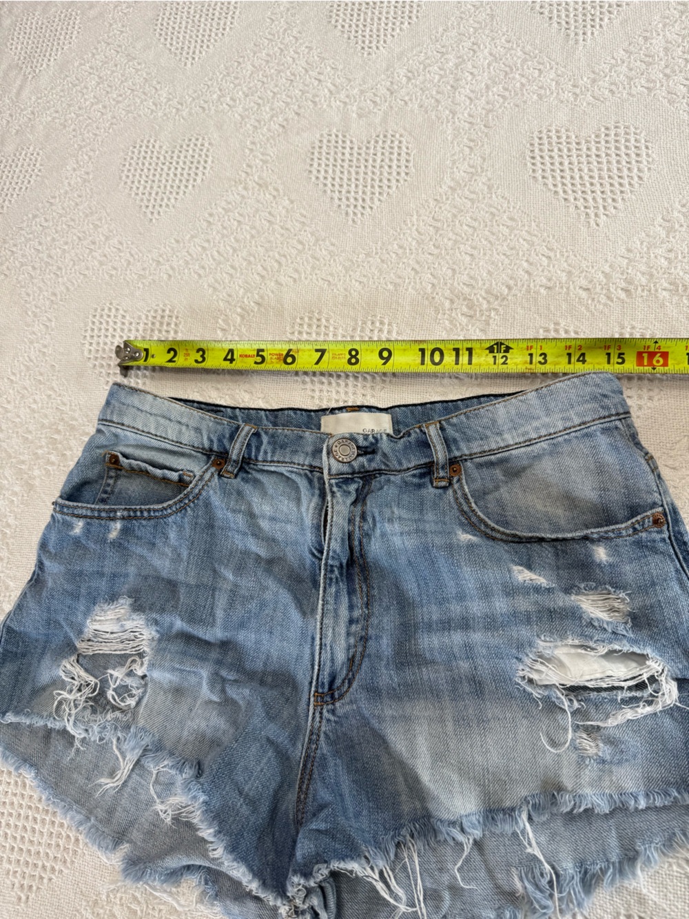 Garage “Festival Short” Denim Distressed Shorts (30) - Picture 7 of 7